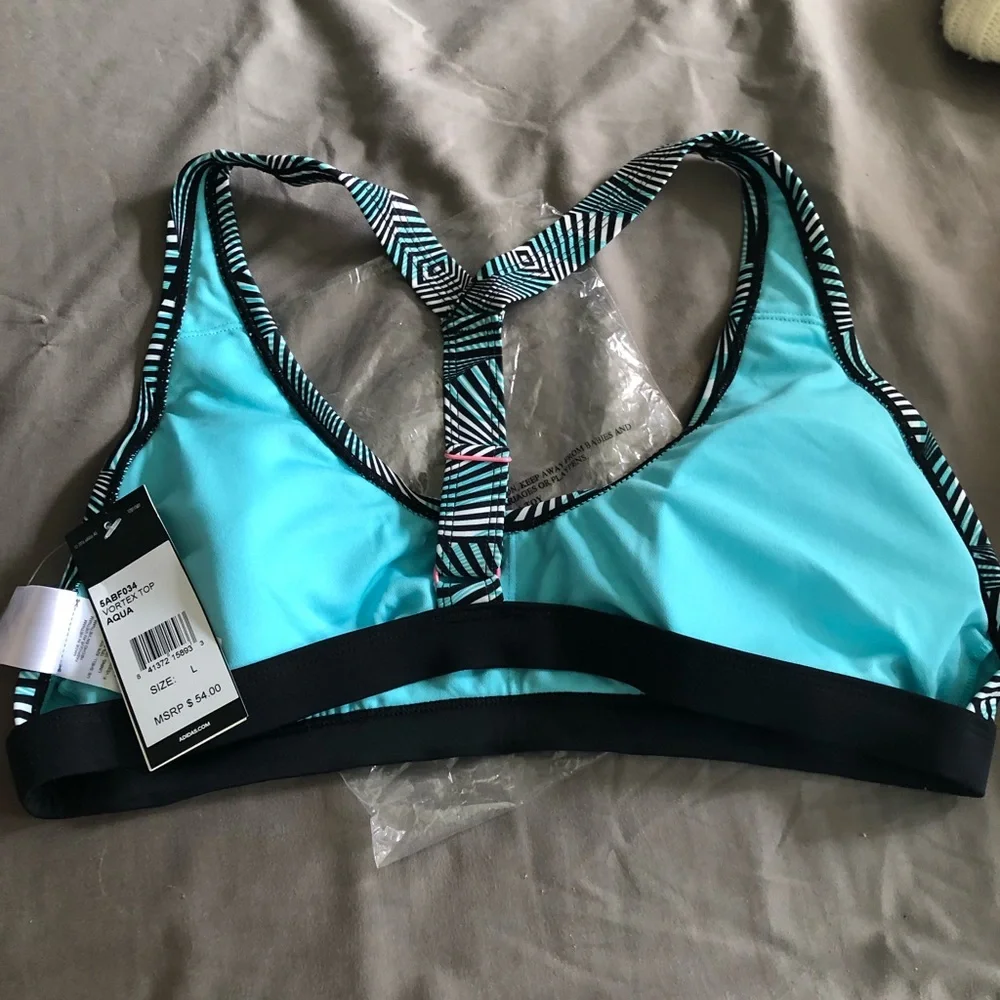 🆕 Adidas Vortex T-back Bikini Top size large